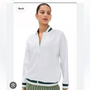 Z Supply Active White/Green Jacket, Size L